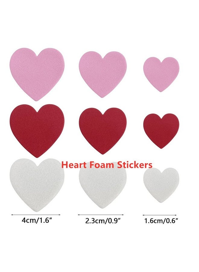 QINGQIU Valentines Day Crafts Set with 100 Heart Doilies, 4 Bags Foam Heart Stickers for Valentines Day Decor Kids Decoration Gifts Party Supplies - Image 4