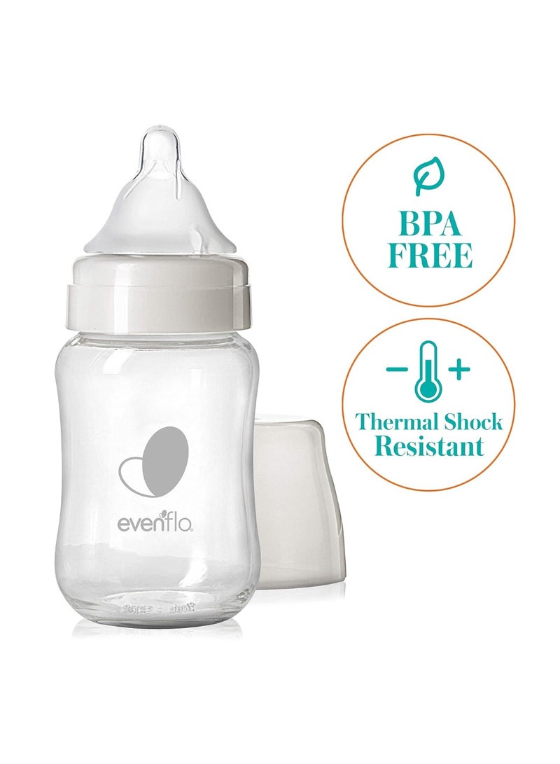 Evenflo Feeding زجاجات إيفن فلو للتغذية بالتوازن + عنق واسع - 6 أونصات 3 عبوات - Image 2
