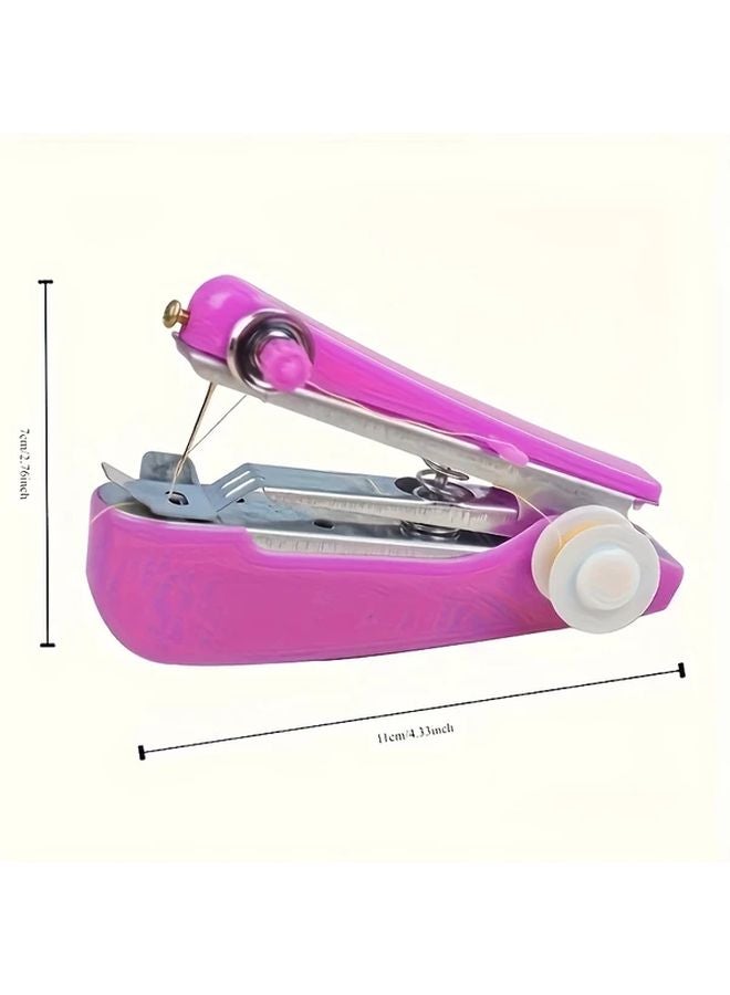 Portable Manual Sewing Machine White Mini Adjustable Stitch No Electricity Needed Crafting Tool - Image 5