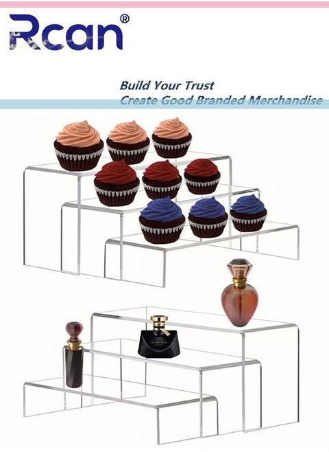 6 Piece Acrylic Showcase Display Risers Dessert Elevate Your Style and Organization Sleek and Versatile Home Decor and Storage Solution for Dressing Table and Kitchen Serving