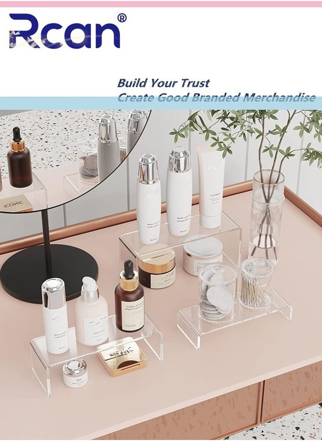6 Piece Acrylic Showcase Display Risers Dessert Elevate Your Style and Organization Sleek and Versatile Home Decor and Storage Solution for Dressing Table and Kitchen Serving