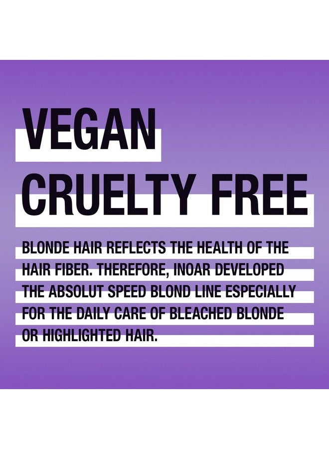 INOAR - Absolut Speed Blond Shampoo & Conditioner Set Designed for Bleached, Blonde, Brassy, and Grey Hair Types, Vegan Hair Product, Cruelty Free Haircare for Men and Women (2 Bottles, 8.5oz. each) - Image 5