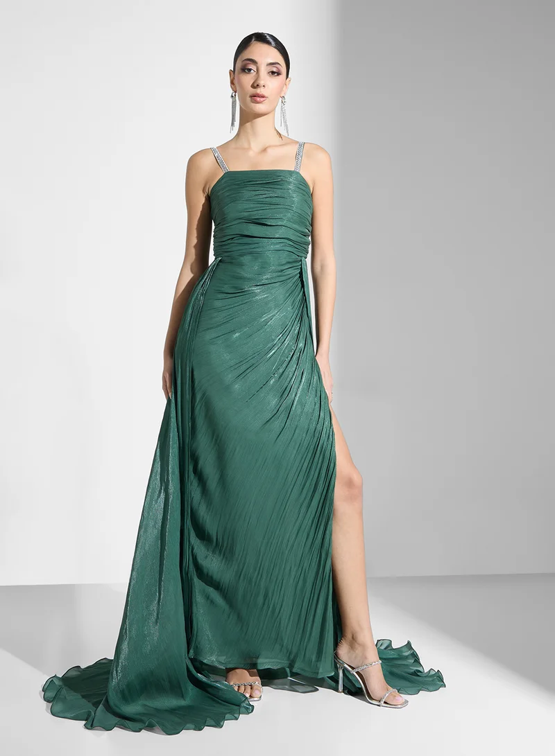 Ella Limited Edition Emerald Slit Gown