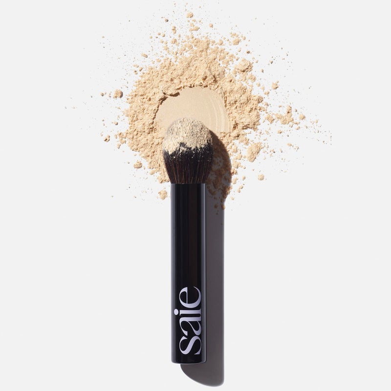 Saie The Fluffy Brush - Soft, Multi-Use Pressed + Loose Powder Brush - Fluffy Makeup Brush with Tapered Tip for Precise Application - Vegan, Cruelty-Free (1 Count) - Image 3