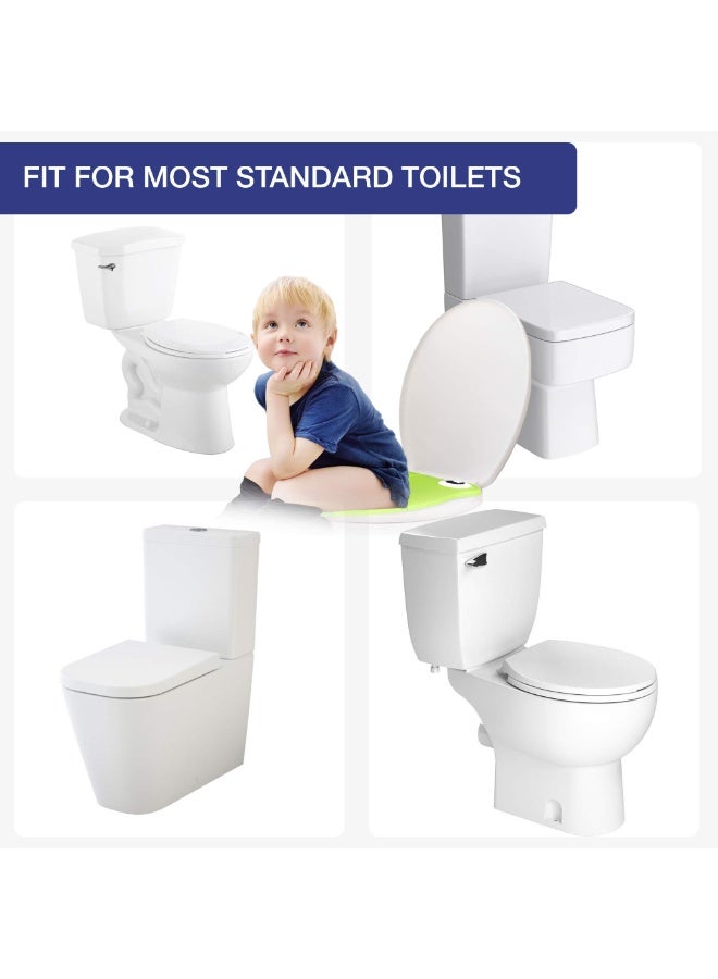 إن إكس تي مقعد نونية محمول وقابل للطي لتدريب الأطفال - وسادات سيليكون كبيرة مانعة للانزلاق، غطاء مقعد مرحاض للسفر للأولاد والبنات (قابل لإعادة التدوير وصغير الحجم) - Image 3