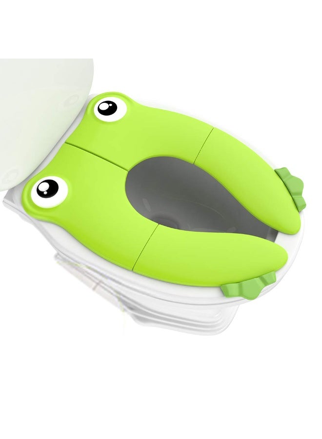 إن إكس تي مقعد نونية محمول وقابل للطي لتدريب الأطفال - وسادات سيليكون كبيرة مانعة للانزلاق، غطاء مقعد مرحاض للسفر للأولاد والبنات (قابل لإعادة التدوير وصغير الحجم) - Image 1