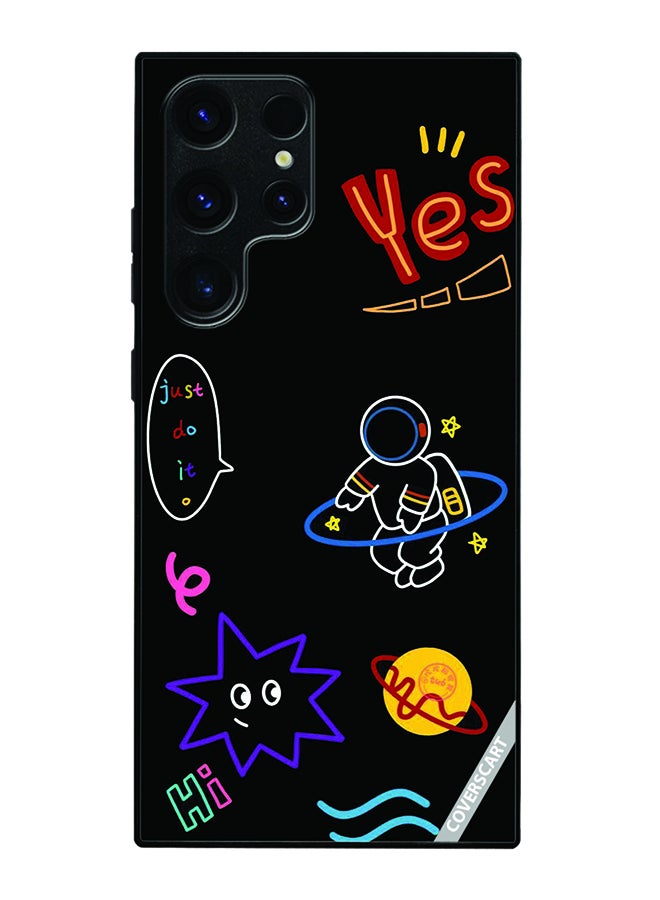 Protective Case Cover For Samsung Galaxy S24 Ultra Astronaut Design Multicolour
