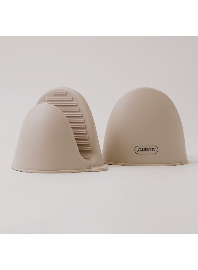 ALBERTO طقم قفازات سيليكون 2 قطعة، كريمة 11*7.8*8 سم - Image 2