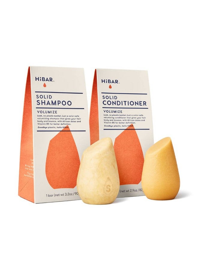 HiBAR Shampoo And Conditioner Bar Set All Natural Hair Care Plastic Free Travel Size Color Safe Eco Friendly Solid Sustainable Bars Zero Waste (Volumize) - Image 2