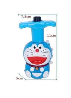 Manos Doraemon Shaped Flashing LED Light Up Toy, Blue lattu Toy, Spinner Toy for Kids Pack of 1  - Image 2