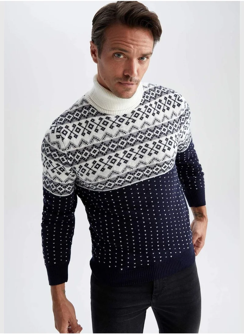 DeFacto Man Turtle Neck Tricot Pullover