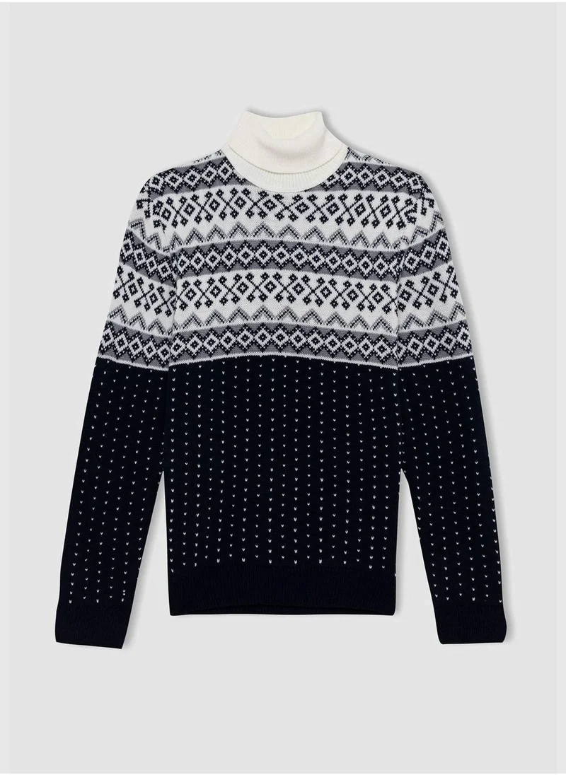 DeFacto Man Turtle Neck Tricot Pullover
