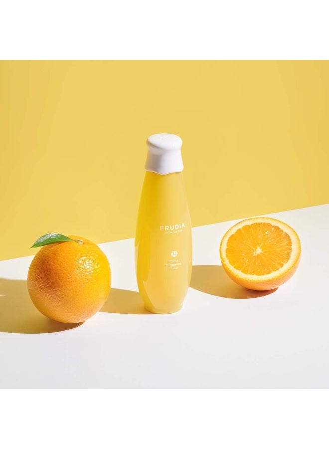 frudia Citrus Brightening Face Toner 195ml — Vegan Vitamin C Toner with Jeju Tangerine Peel Extract & Niacinamide for Bright, Hydrated Skin, 6.59 fl oz - Image 3