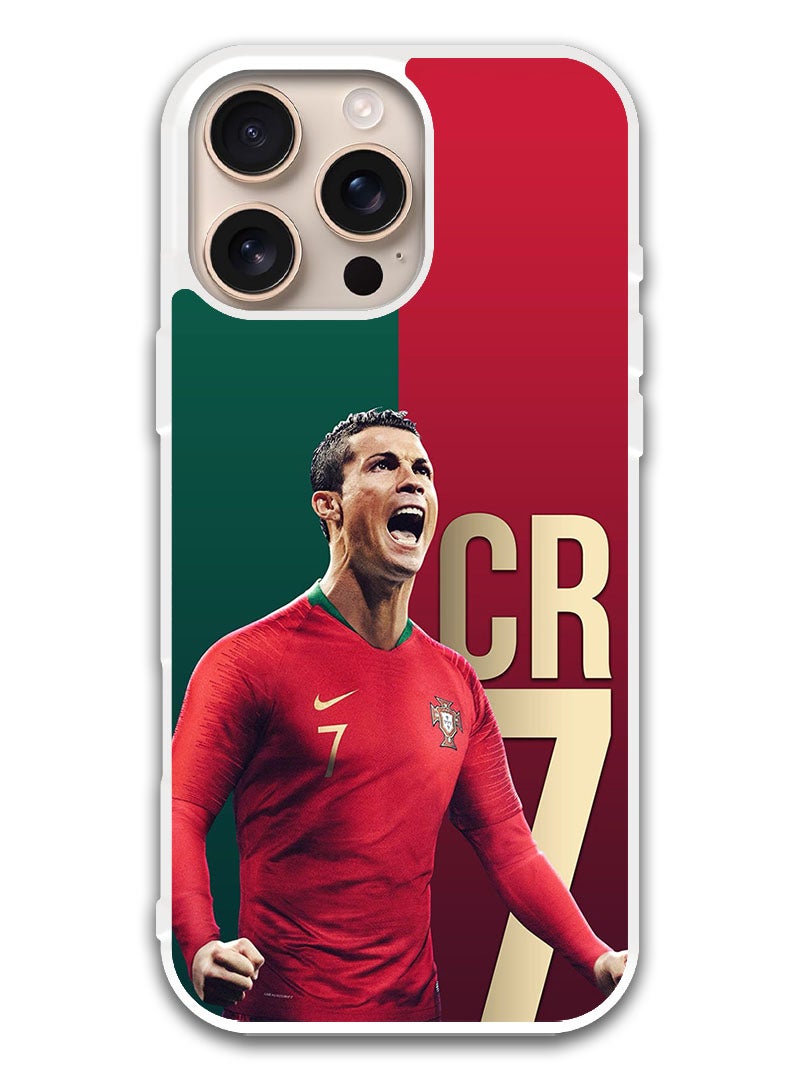 Theodor Protective Case Cover For APPLE IPHONE 16 Pro CR7 (2) (White Bumper) - Image 1