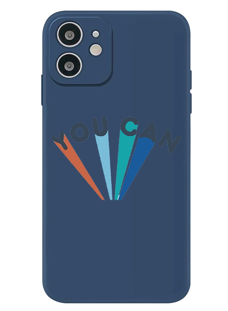 Theodor Protective Slim Fit Case Liquid Silicone Cover with Full Body Protection Anti-Scratch Shockproof Case For iPhone 12 Blue  - You can copy - Image 1