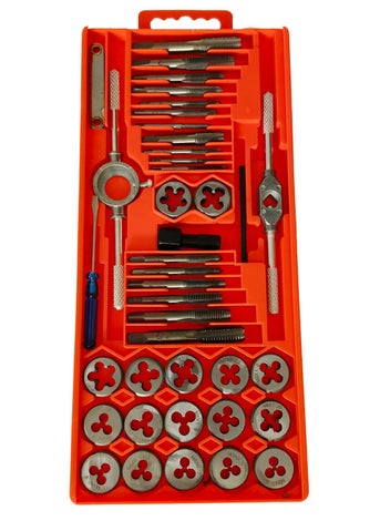 Inditrust Inditrust 40pcs Multi type Metric Tap and Die Set Thread Tool M3 to M12 Thread Repair Plug Metric Wrench Die Holder  - Image 1