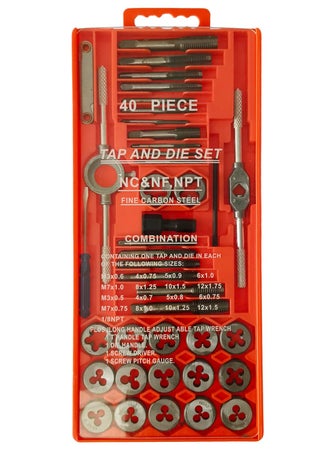 Inditrust Inditrust 40pcs Multi type Metric Tap and Die Set Thread Tool M3 to M12 Thread Repair Plug Metric Wrench Die Holder  - Image 3