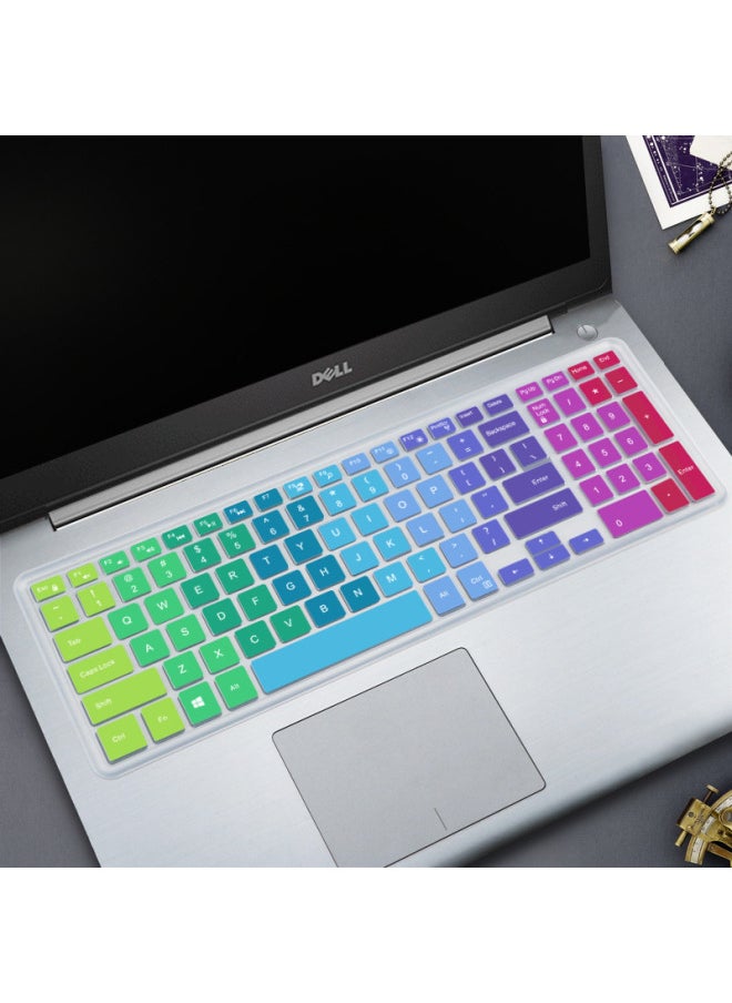 Generic - Applicable To Dell Burning 7000-15 Travel Box G5 Lingyue 5410 Notebook Silicone Keyboard Protective Film 5510 Customization-Color:Colorful Pink (HS-277)-Size:j279 5510 - Image 1