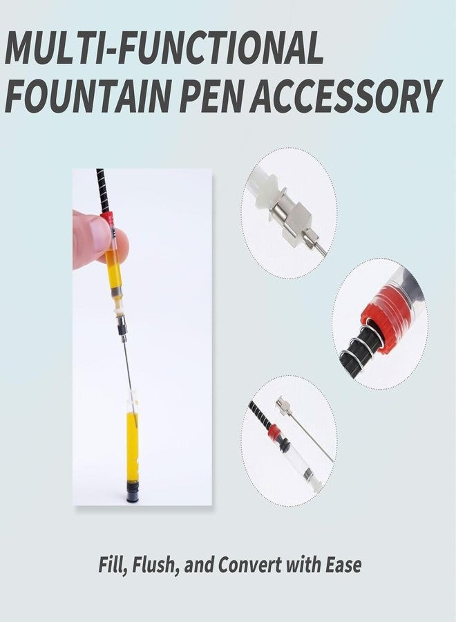 YAFIYGI 10 Packs Fountain Pen Ink Syringe Filler Spring Converter with Removable Blunt Needle Tip Refill and Convert Your Pen with Converter Adapter - Image 5