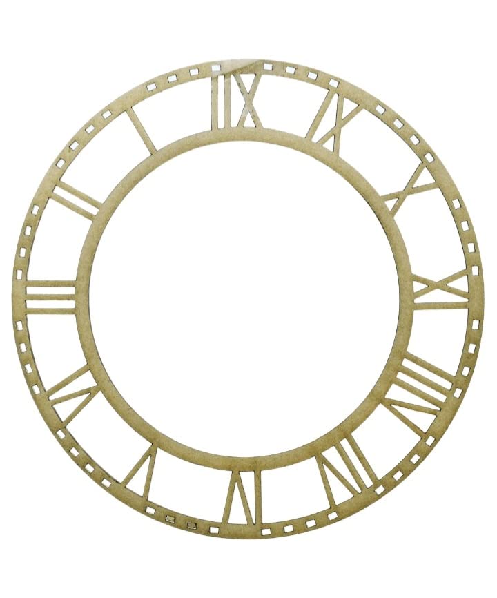 Ditya Crafts Acrylic Golden Acrylic Roman Numbers for Clock for Resin Digits for Clock Making in Resin Art MDF Craft Decoupage Craft DIY Craft 8 inch - Image 1