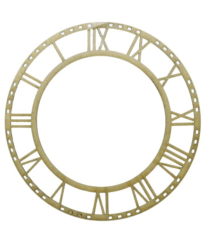 Ditya Crafts Acrylic Golden Acrylic Roman Numbers for Clock for Resin Digits for Clock Making in Resin Art MDF Craft Decoupage Craft DIY Craft 8 inch - Image 3