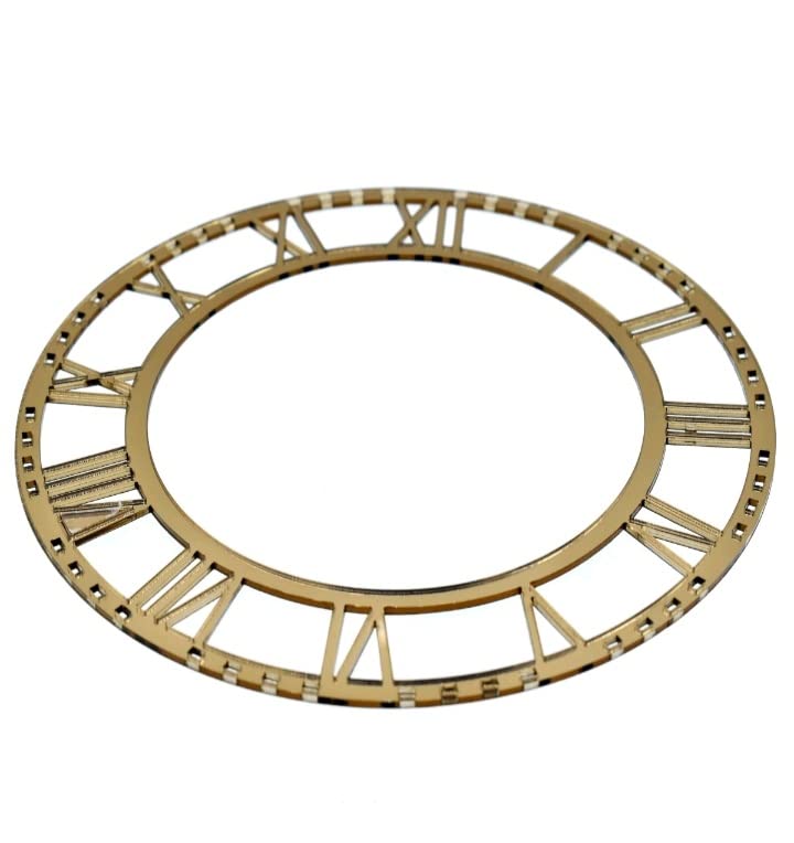 Ditya Crafts Acrylic Golden Acrylic Roman Numbers for Clock for Resin Digits for Clock Making in Resin Art MDF Craft Decoupage Craft DIY Craft 8 inch - Image 2