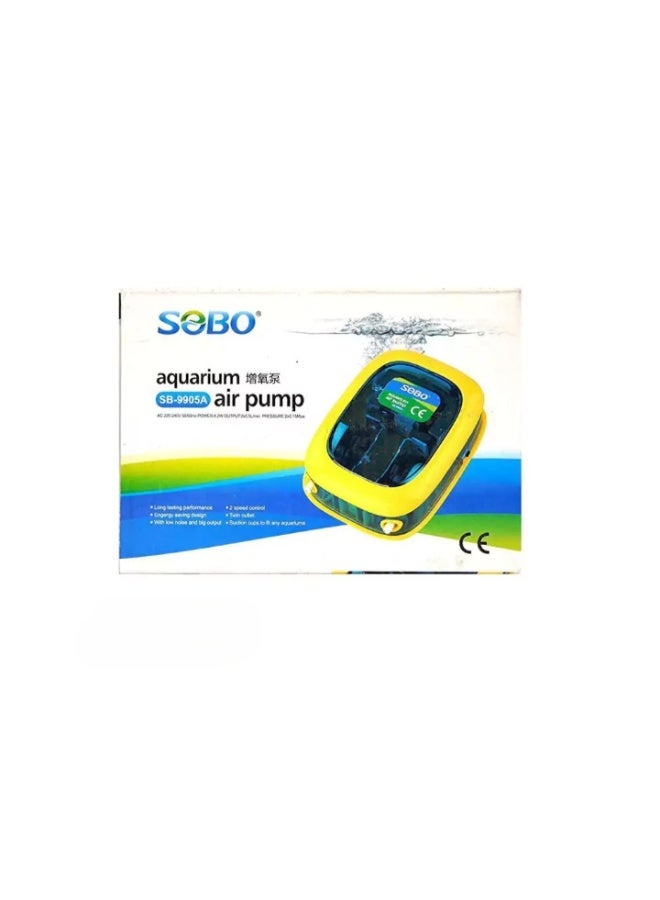 سوبو مضخة هواء لحوض السمك من SOBO – (SB-9903A / SB-9905A) – مضخة أكسجين بفتحة واحدة أو فتحتين لحوض الأسماك - Image 5