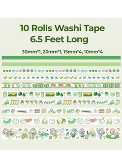 Excefore Cute Washi Tape Memo Pad Stickers Set, Gift Wrapping, Aesthetic Supplies, Planners, Bullet Journal  - Image 4
