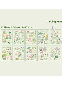Excefore Cute Washi Tape Memo Pad Stickers Set, Gift Wrapping, Aesthetic Supplies, Planners, Bullet Journal  - Image 3