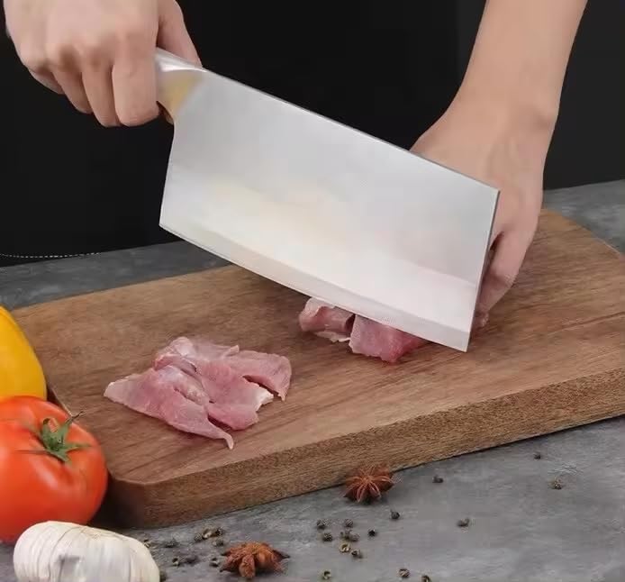 Machado Handmade Serbian Forged Butcher Hunters Meat Cleaver Kitchen Knife | Chopper Bone Cutting Knives - German Stainless Steel - for Home Kitchen Restaurant Outdoor BBQ Camping and Gifting - Image 2