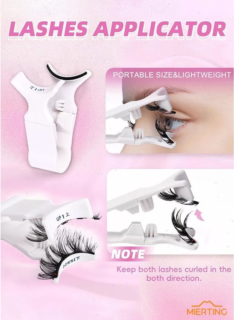 ميرتينج رموش مغناطيسية نصفية للزاوية الخارجية، مجموعات رموش طبيعية مع أداة تطبيق، رموش قابلة لإعادة الاستخدام بدون غراء، سهلة التطبيق والإزالة، CT04-6 مجموعة مجموعات الرموش - Image 3