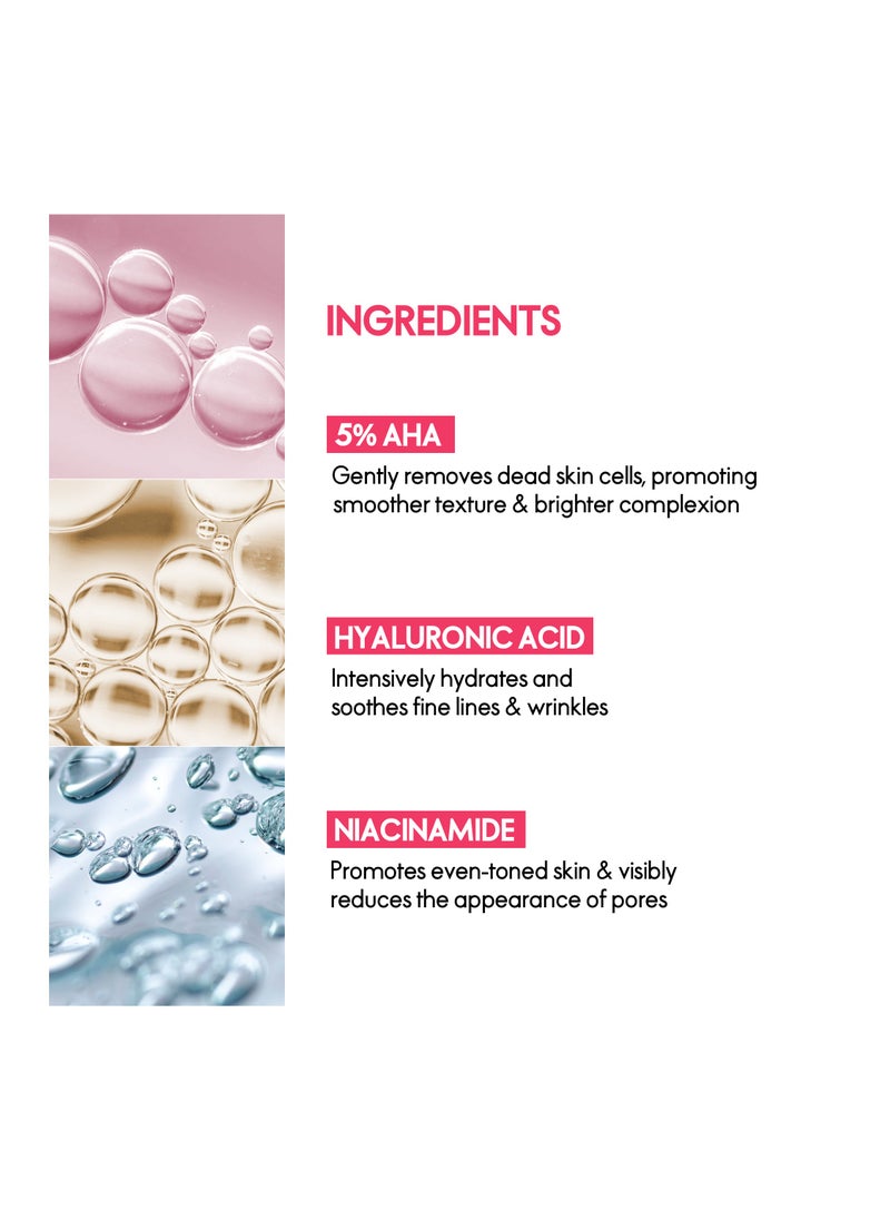 ELLE ELLE Youth Boosting Peeling Mask – Anti-Aging, Hydrating & Brightening Face Mask – Packed with Peptides, Niacinamide, Lactic Acid and Hyaluronic Acid for Radiant, Youthful Skin,  Pack of 4  - Image 4