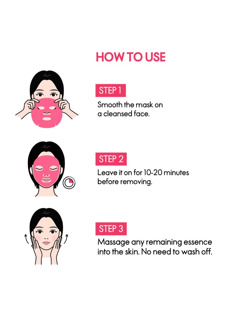 ELLE ELLE Youth Boosting Peeling Mask – Anti-Aging, Hydrating & Brightening Face Mask – Packed with Peptides, Niacinamide, Lactic Acid and Hyaluronic Acid for Radiant, Youthful Skin,  Pack of 4  - Image 5