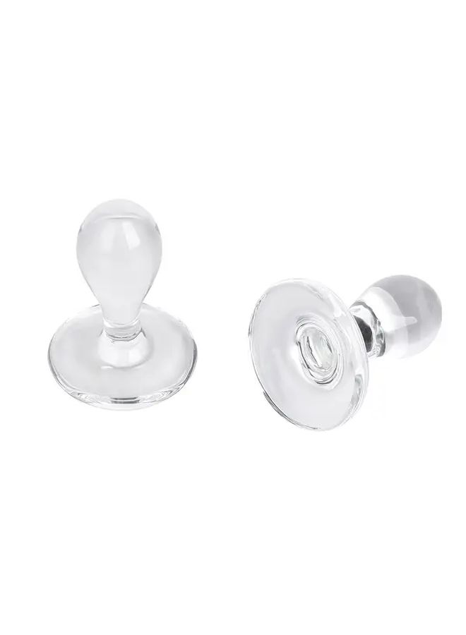 Clear Glass Stamp For DIY Crafts Ceramic Art Tool Hand Press Design Creative Gift - Image 1