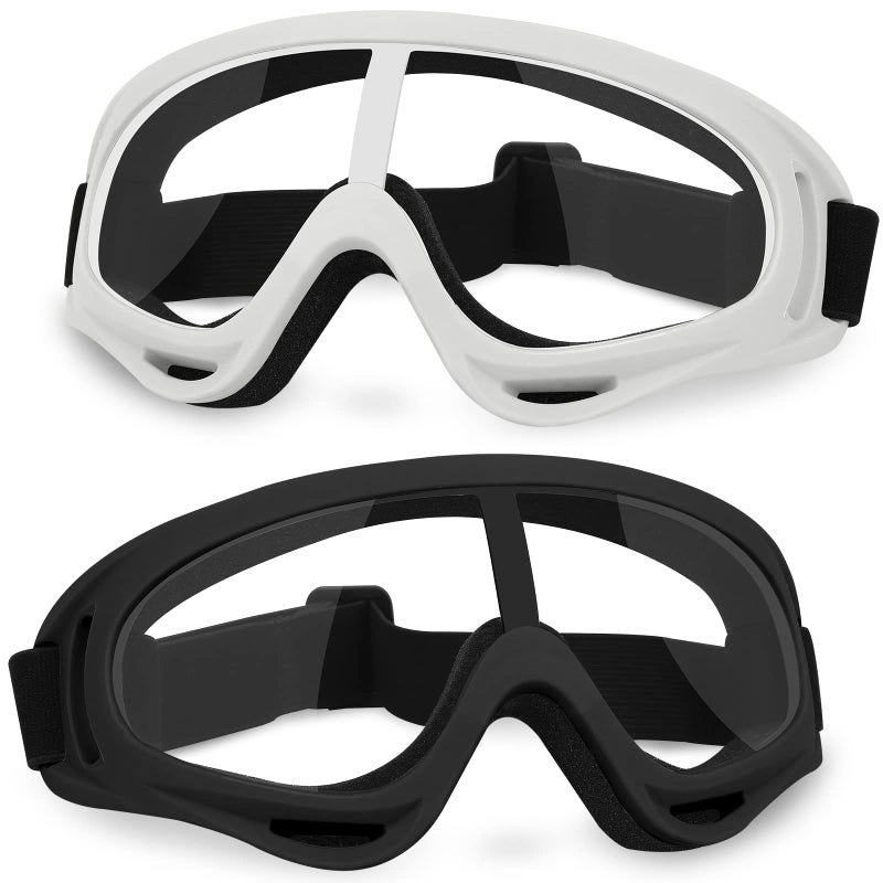 YSCare 2 Pack Protective Goggles,Safety Glasses Eyewear,Protective Eyewear with Clear Lens and Adjustable Strap,Compatible with Nerf Guns for Kids Teens Game Battle Christmas Gift - Image 1