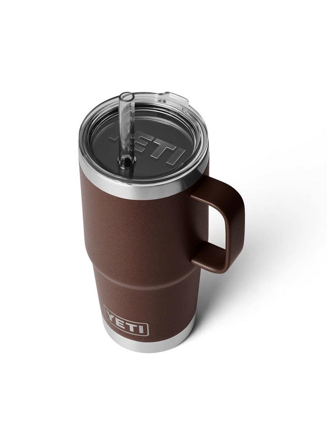 YETI Rambler 25 oz Straw Mug, Vacuum Insulated, Stainless Steel, Wetlands Brown - Image 1