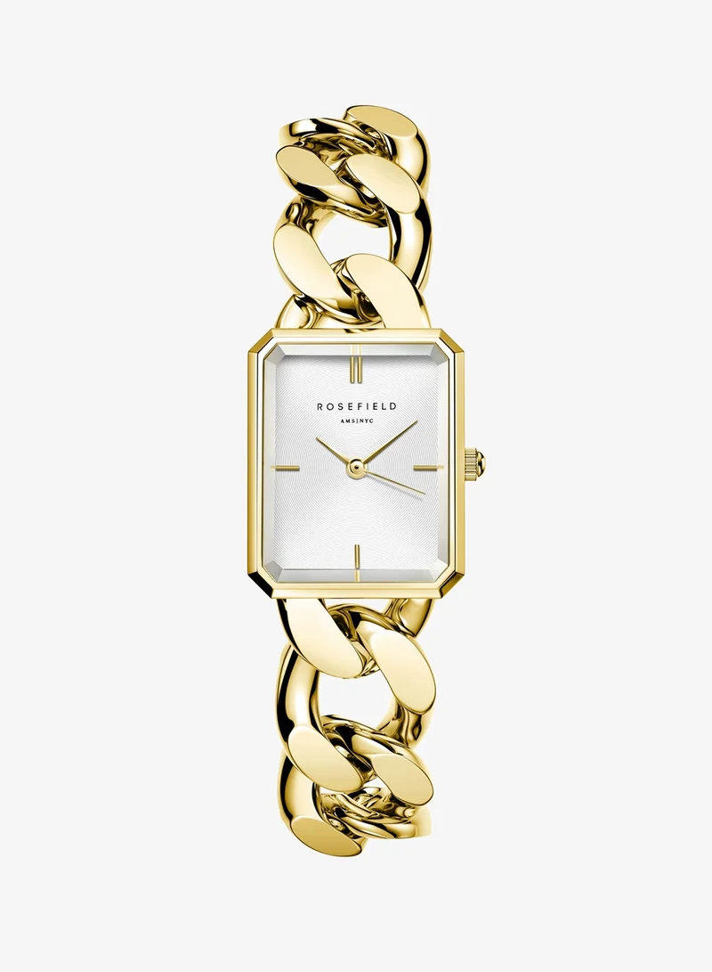 Rosefield Rosefield Octagon XS Chain Studio Edition White Gold Women Watch - SWGSG-O55