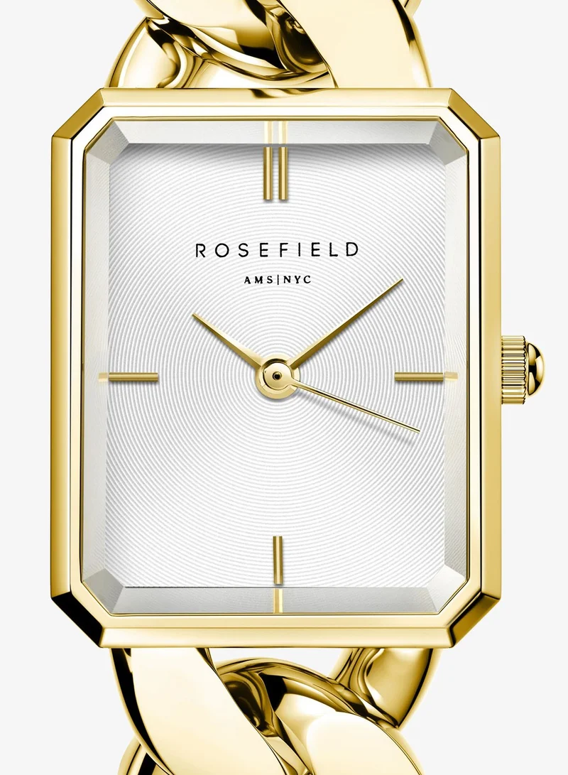 Rosefield Rosefield Octagon XS Chain Studio Edition White Gold Women Watch - SWGSG-O55