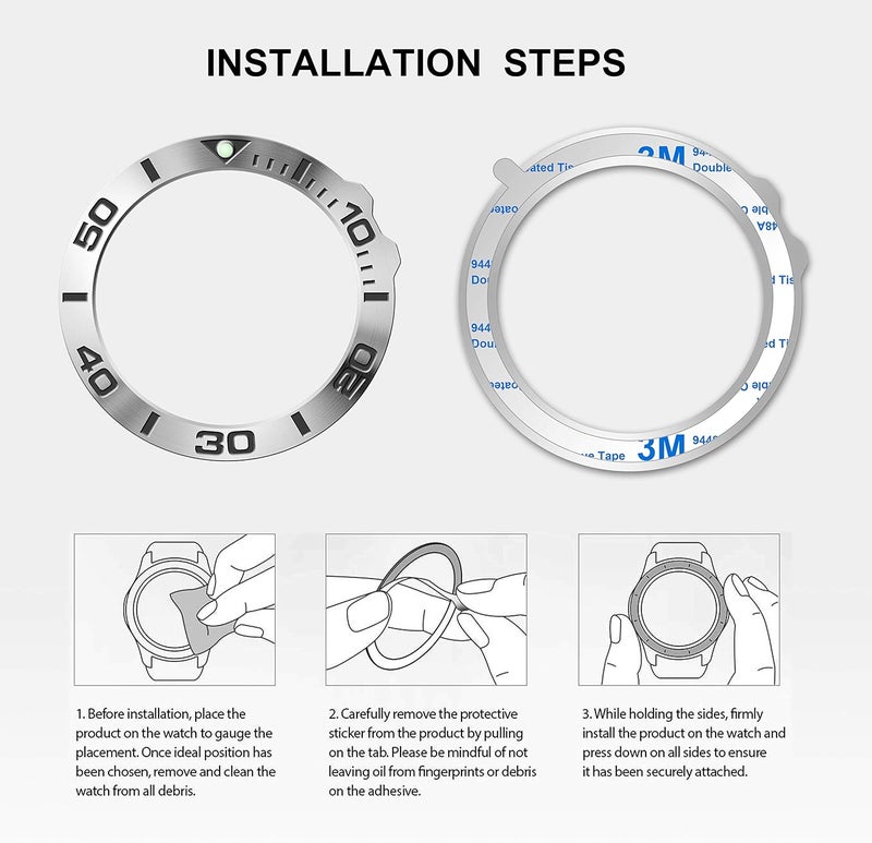 BaiHui Stainless Steel Bezel Ring Compatiable with Fenix 5X Plus Bezel Ring Adhesive Cover Anti Scratch & Collision Protector for Watch Accessory (Silver-Not Fit Fenix 5 / 5X) - Image 3