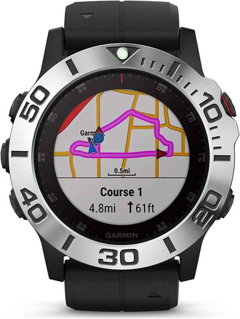 BaiHui Stainless Steel Bezel Ring Compatiable with Fenix 5X Plus Bezel Ring Adhesive Cover Anti Scratch & Collision Protector for Watch Accessory (Silver-Not Fit Fenix 5 / 5X) - Image 4