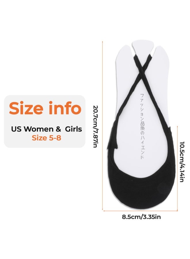 6 Pairs Women No Show Toe Topper Liner Socks, Half Socks with Back Sling & Foot Cushion, Ultra Low Cut for Heels & Dress Shoes - Image 5