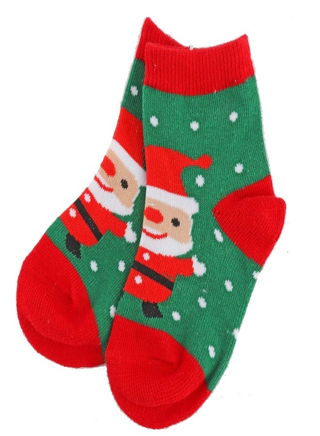 Ehdching 5 Pack Baby Kids Christmas Socks Cotton Blend Xmas Fashion Cartoon Funny Socks 1-3T - Image 4