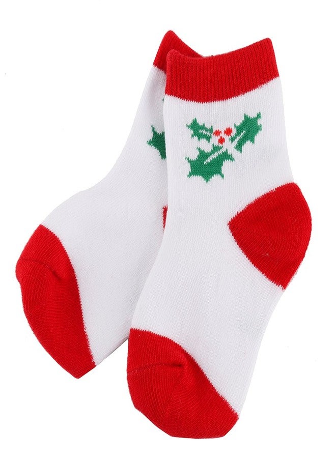 Ehdching 5 Pack Baby Kids Christmas Socks Cotton Blend Xmas Fashion Cartoon Funny Socks 1-3T - Image 5
