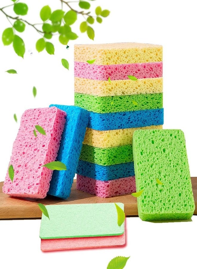 BELARO Pink Kitchen Sponges, Biodegradable Non-Scratch Cleaning Sponges for Dishes, Utensils, Kitchen Surfaces, Durable and Absorbent (4) - Image 1
