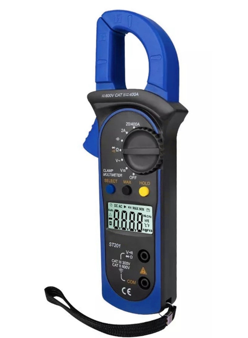 ANENG ST201 Digital Clamp Multimeter 4000 Counts Clamp Ammeters Transistor Capacitor Tester Power Test Automotive AC / DC Voltage Current Tester - Image 1