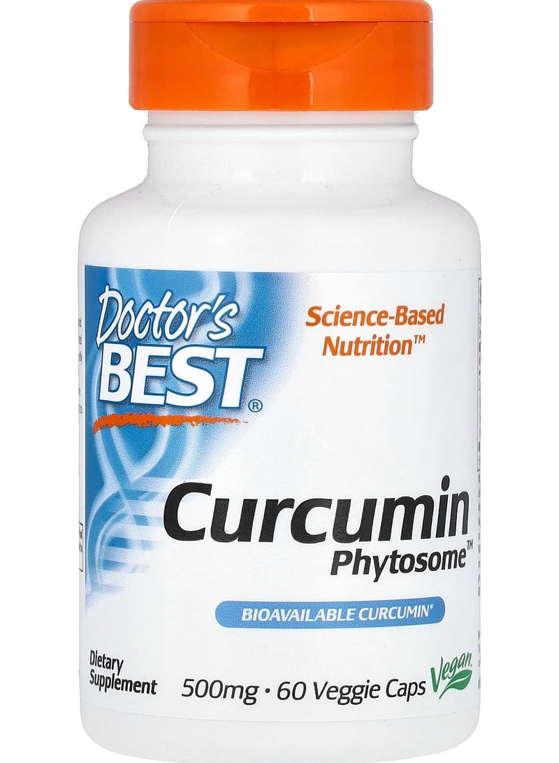 Doctor's BEST Curcumin Phytosome, 1,000 mg, 60 Veggie Caps (500 mg per Capsule) 