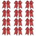 DEEKA 12 PCS 7" Large Glitter Cheer Bows Shiny Cheer Hair Bows Ponytail Holder Handmade for Cheerleader Girls Softball Sports -Red - Image 2