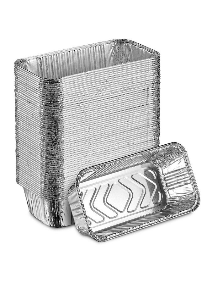 MontoPack Aluminum Disposable Loaf Pans | Deep Standard Size 8.5” x 4.5” Extra Thick Foil Bread Containers for Baking, Food Storage & Takeout | Eco-Friendly & Recyclable | Bulk 50-Pack 2 Pound Trays - Image 1