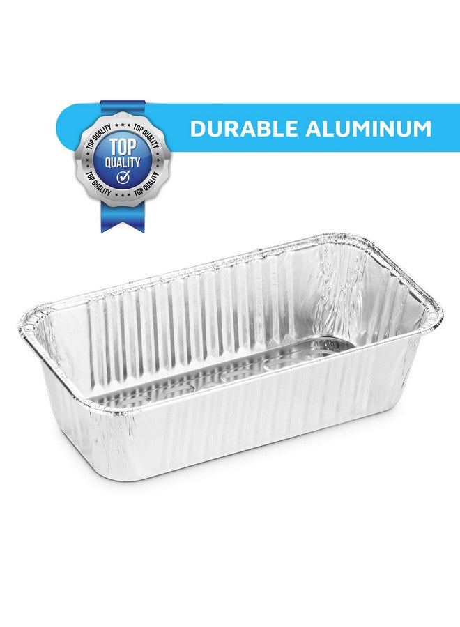MontoPack Aluminum Disposable Loaf Pans | Deep Standard Size 8.5” x 4.5” Extra Thick Foil Bread Containers for Baking, Food Storage & Takeout | Eco-Friendly & Recyclable | Bulk 50-Pack 2 Pound Trays - Image 5