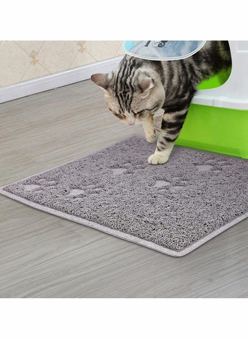 Pet Food Mat 1pc Waterproof Non Slip Dogs and Cats Feeding Tray Pads Grey 40 * 30cm15.74 * 11.81 inches - Image 3